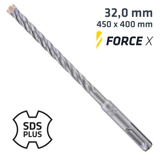 ALPEN Force X 32.0 X 450/400 Sds-plus Rebar Drill Bit X4 Cutting Edges