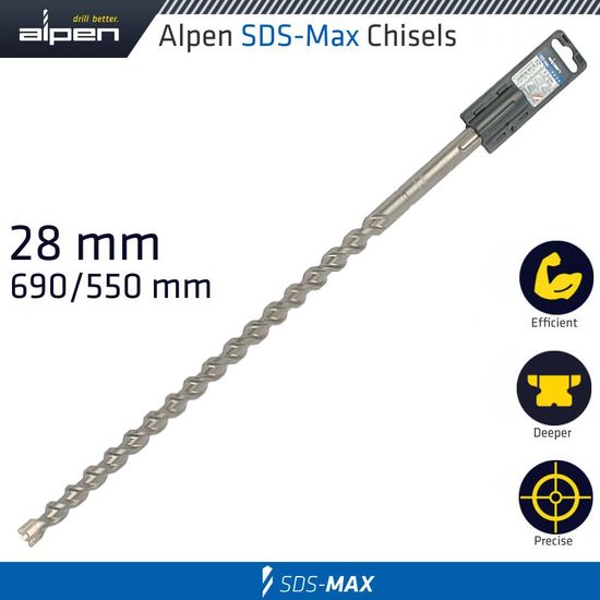ALPEN Sds Max Drill Bit 690x550 28mm