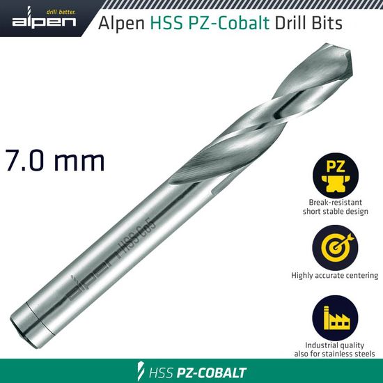 ALPEN Cobalt Drill Short Bulk 7.00mm