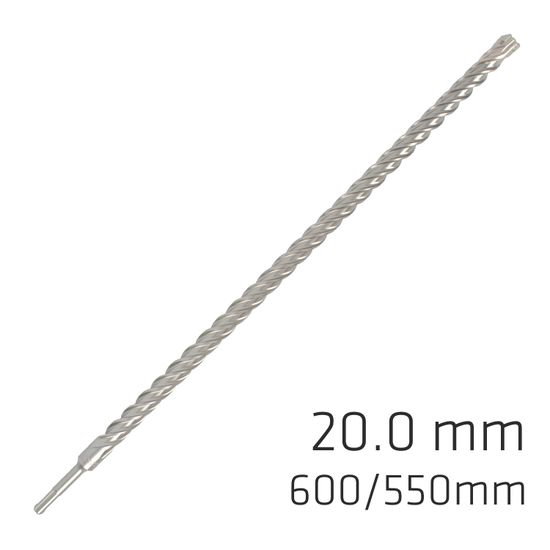 ALPEN Force X 20.0 X 600/550 Sds-plus Rebar Drill Bit X4 Cutting Edges
