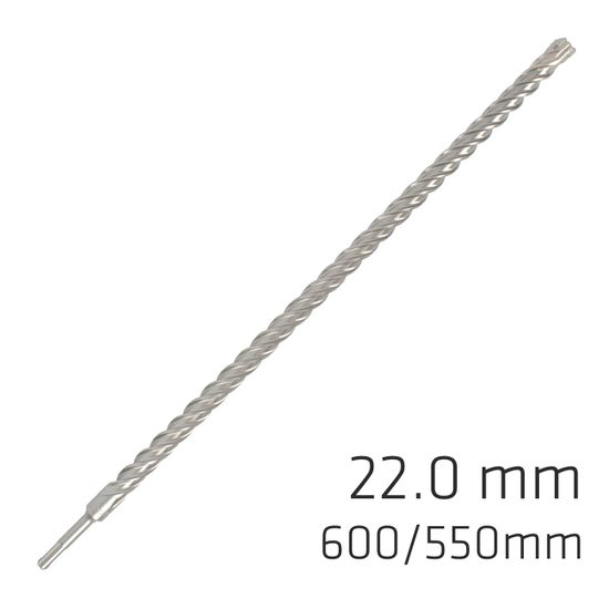 ALPEN Force X 22.0 X 600/550 Sds-plus Rebar Drill Bit X4 Cutting Edges