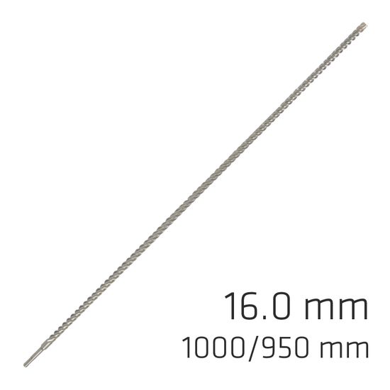 ALPEN Force X 16.0 X 1000/950 Sds-plus Rebar Drill Bit X4 Cutting Edges