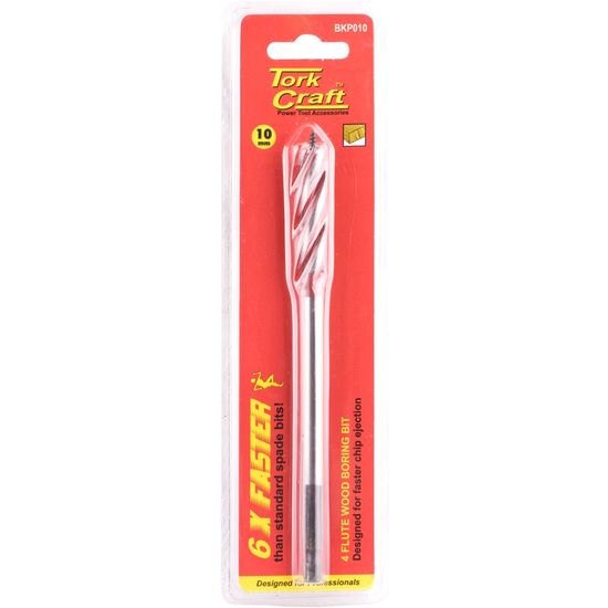 TORK CRAFT 4 Flute Wood Boring Bit 10mm