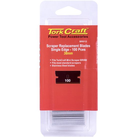 TORK CRAFT Scraper Replacement Blades 100pc Per Pack 38mm