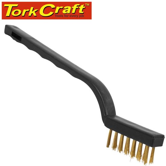 TORK CRAFT Mini Brush Set 3pc Brass Stainless Nylon In Blister