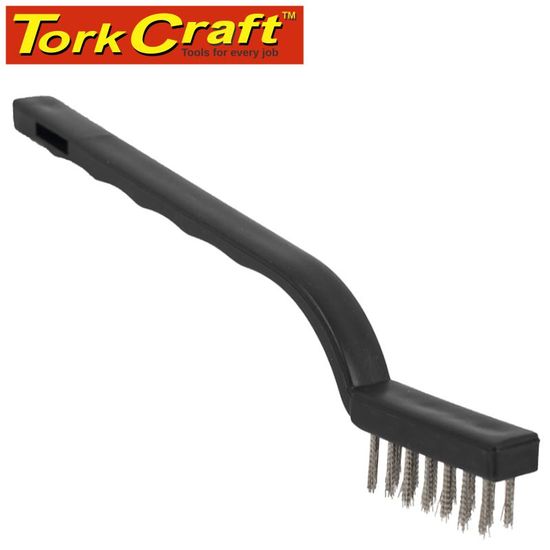 TORK CRAFT Mini Brush Set 3pc Brass Stainless Nylon In Blister