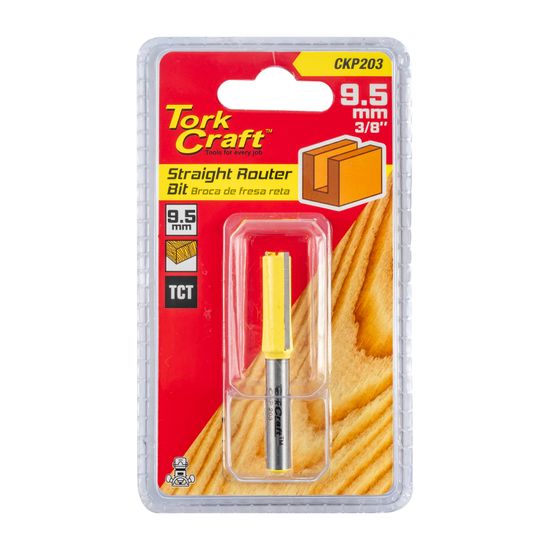 TORK CRAFT Router Bit Straight 3/8' (9.53mm)