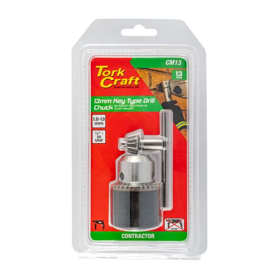 TORK CRAFT Chuck & Key 13mm 1/2 X 20 Blister