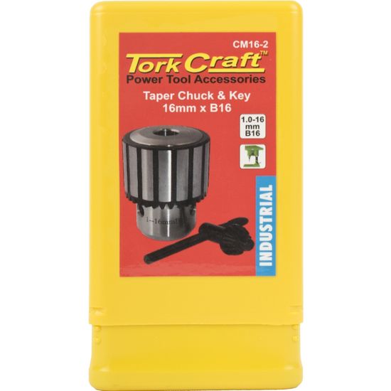 TORK CRAFT Chuck & Key 16mm 1.0-16mm B16 Taper