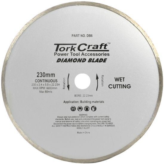 TORK CRAFT Diamond Blade 230mm Continuous Rim