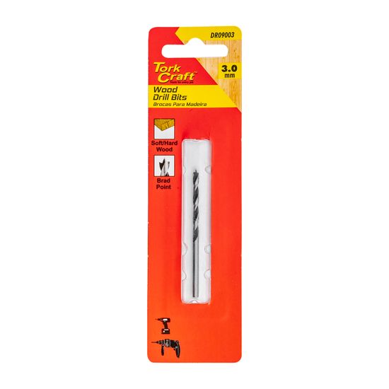 TORK CRAFT Drill Bit Wood 3.0mm X 60mm 1/card