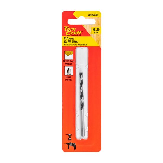 TORK CRAFT Drill Bit Wood 4.0mm X 75mm 1/card