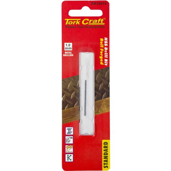 TORK CRAFT Drill Bit Hss Standard 1.0mm 2/card