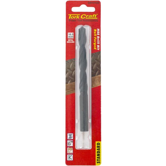 TORK CRAFT Drill Bit Hss Standard 10.5mm 1/card