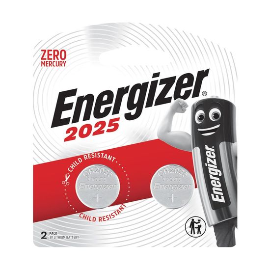 ENERGIZER Cr2025 3v Lithium Coin Battery 2 Pack