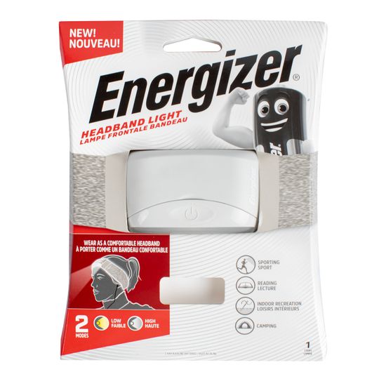 ENERGIZER Headband Headlamp Low Beam 30 Lum High Beam 100 Lum