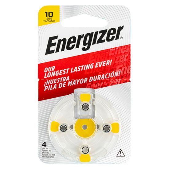 ENERGIZER Hearing Aid Bat 10 Yellow 4 Pack