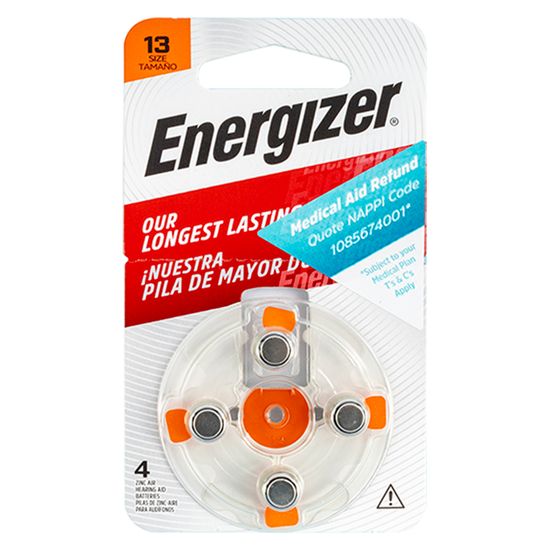ENERGIZER Hearing Aid Bat 13 Orange 4 Pack