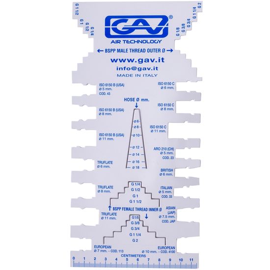 GAV Profile Gage For GAV Fittings