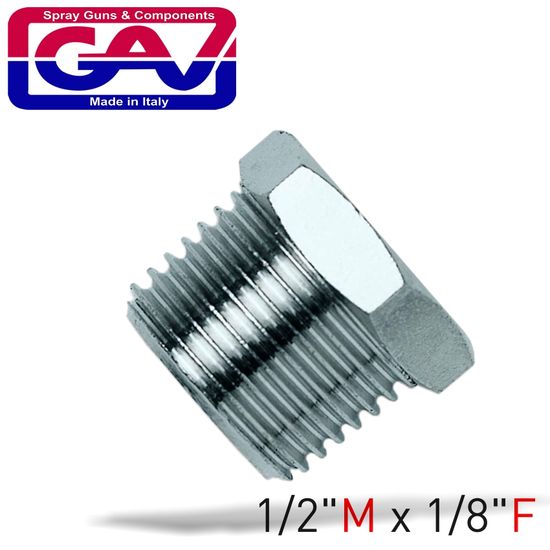 GAV Taper Reducer Bush 1/2 X 1/8 M/f