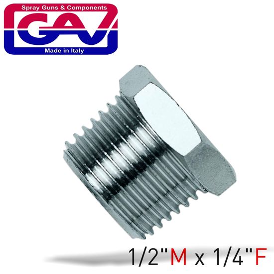 GAV Taper Reducer Bush 1/2 X 1/4 M/f