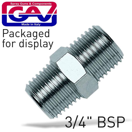 GAV Taper Nipple 3/4 X 3/4 Mm Packaged