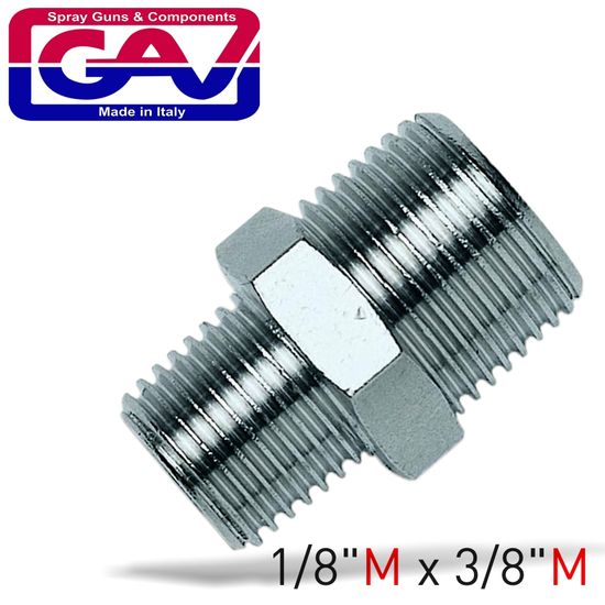 GAV Taper Reducer Nipple 1/8 X 3/8 M/m