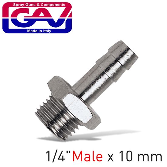 GAV Hose Adaptor 1/4'm X 10mm