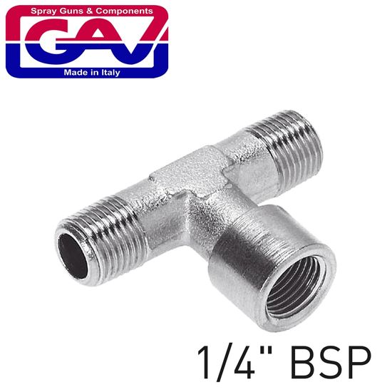 GAV T Connector 1/4' Mfm