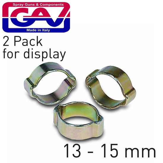 GAV Hose Clamp Crimp Type 13-15mm 2pack