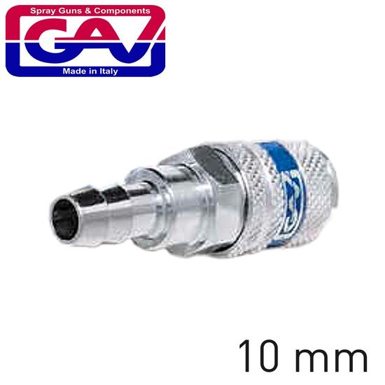 GAV Hardened Steel Quick Coupler 10mm Hose Tail