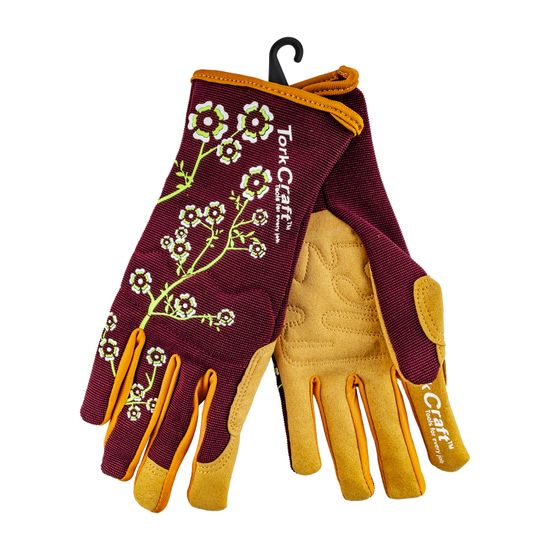 TORK CRAFT Ladies Slim Fit Small Garden Gloves Maroon
