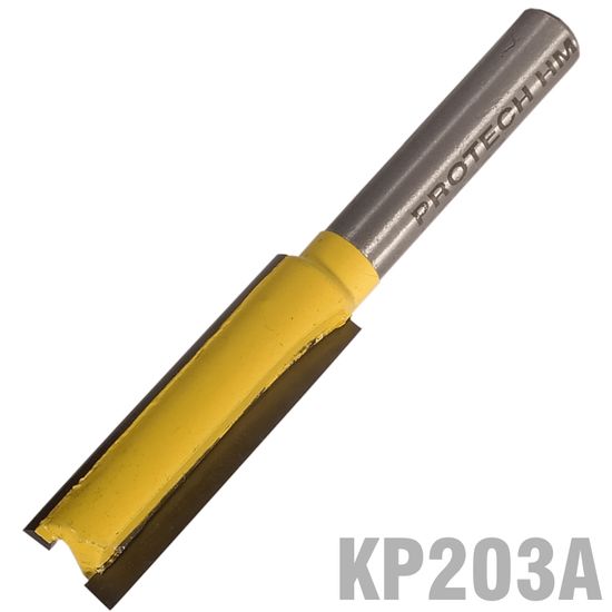Straight Bit 3/8' (9.5mm) X 1 1/4'(32mm) Two Flute Long 1/4' Shank