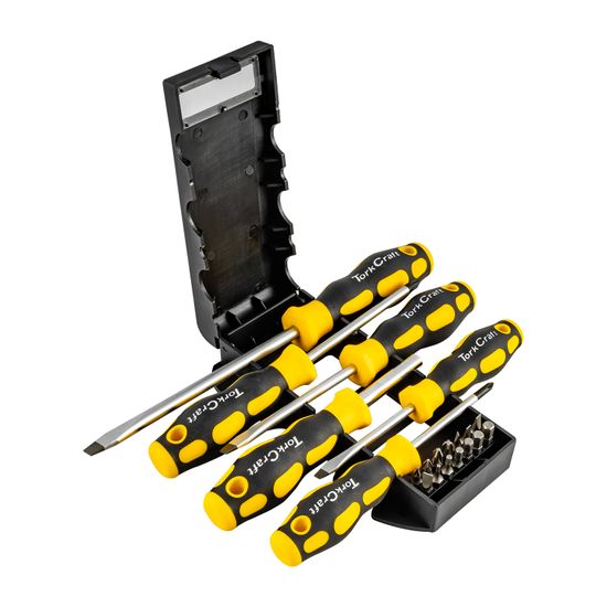 TORK CRAFT 20pc Screwdriver Set Includes Insert Bits