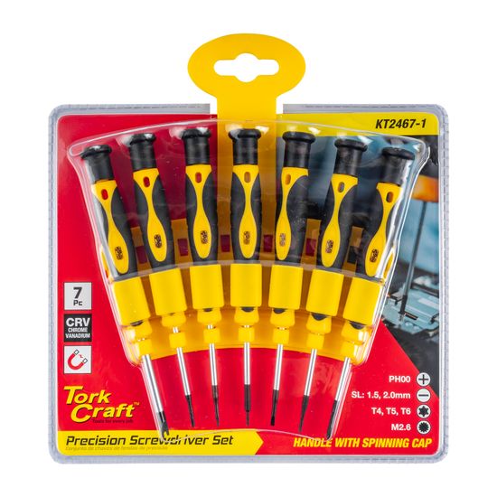 TORK CRAFT 7pc Precision Screwdriver Set For Cell Phone