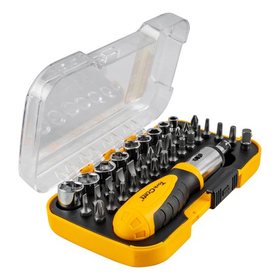 TORK CRAFT Screwdriver Ratchet Bit Set 37pc