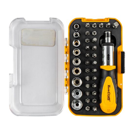 TORK CRAFT Screwdriver Ratchet Bit Set 37pc