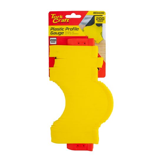 TORK CRAFT Plastic Profile Gauge 200mm - Max Profile Depth 45mm Contour