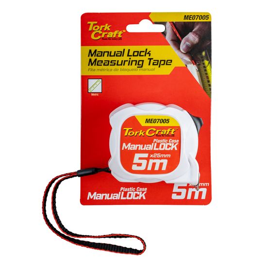 TORK CRAFT Measuring Tape M/lock 5m X 25mm Plastic Casing