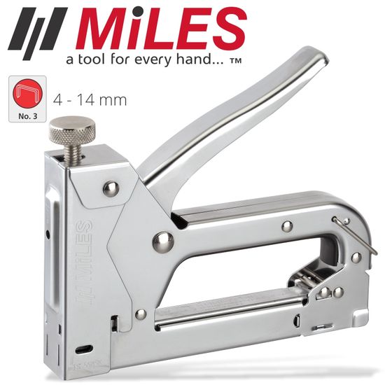 Staple Gun Metal Body Tension Adj 22g 4-14mm Jt21 Stap Reload Ind