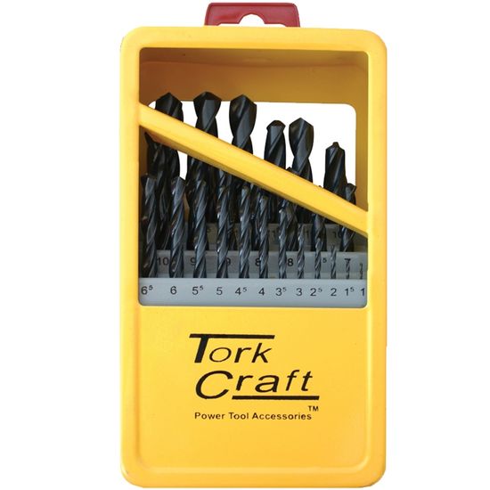 TORK CRAFT Drill Bit Set 25pce Roll Forged Metal Case