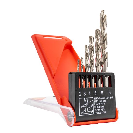 TORK CRAFT Drill Bit Set 6pc Hss Ground 2-8mm