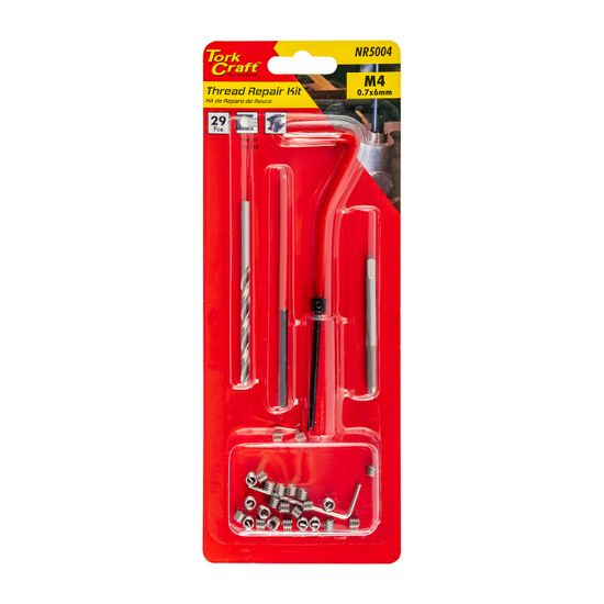 TORK CRAFT Thread Repair Kit 29pc M4 X 0.7 X 1.5d Internal Thread Carded