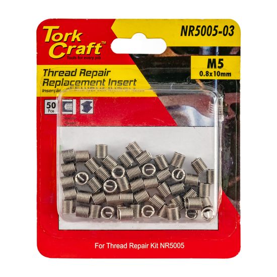 TORK CRAFT Thread Repair Kit M5 X 0.8 X 2.0d Repl. Inserts For Nr5005
