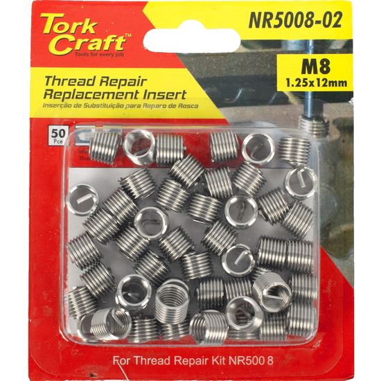 TORK CRAFT Thread Repair Kit M8 X 1.25 X 1.5d Repl. Inserts For Nr5008
