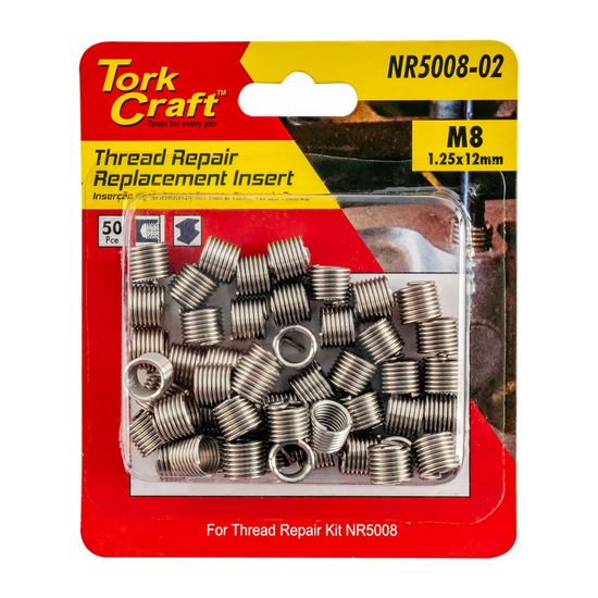 TORK CRAFT Thread Repair Kit M8 X 1.25 X 1.5d Repl. Inserts For Nr5008