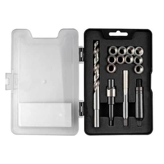 TORK CRAFT Thread Repair Kit 14pc M12 X 1.75 X 16.2mm Flange Insert