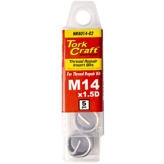 TORK CRAFT Thread Repair Kit M14 X 1.5d Replacement Inserts 5pce