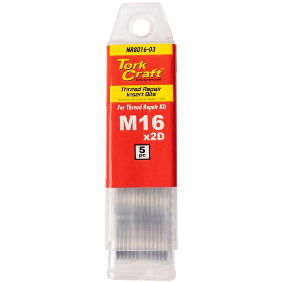 TORK CRAFT Thread Repair Kit M16 X 2d Replacement Inserts 5pce
