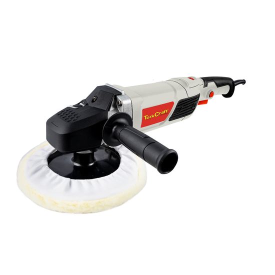 TORK CRAFT Polisher 1500w 180mm B/pad & Bonnet 600-3000rpm Const/speed D-handle